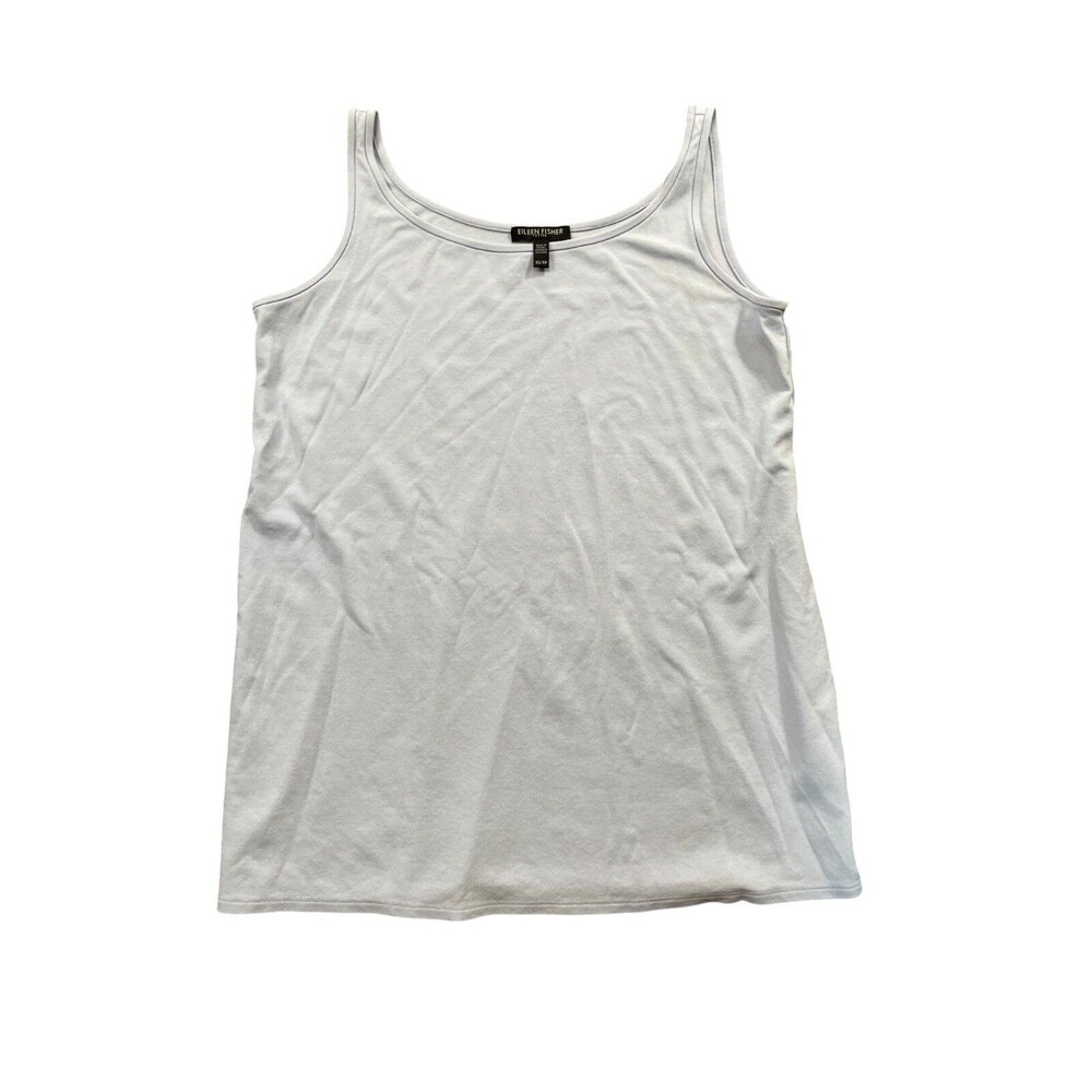 Eileen Fisher XS Petite Light Purple Tank 100% Silk (very light stain, see image